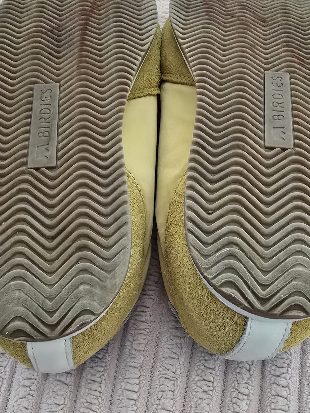 EUC Birdies Yellow Sneakers with Blue Heel Detail - Picture 7 of 9
